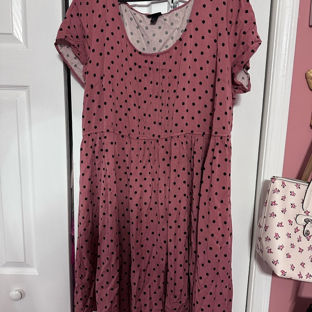 Torrid Pink Polka Dot Dress